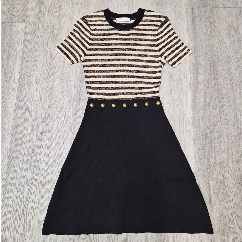 Sandro Redlake Striped Knit Mini Dress Size 1